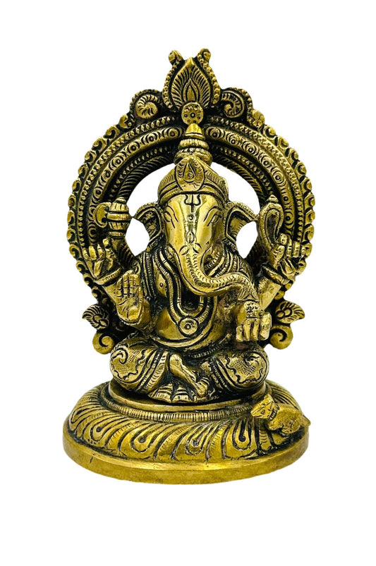 Pure Brass Ganesh Idol - swadeshsouq.com