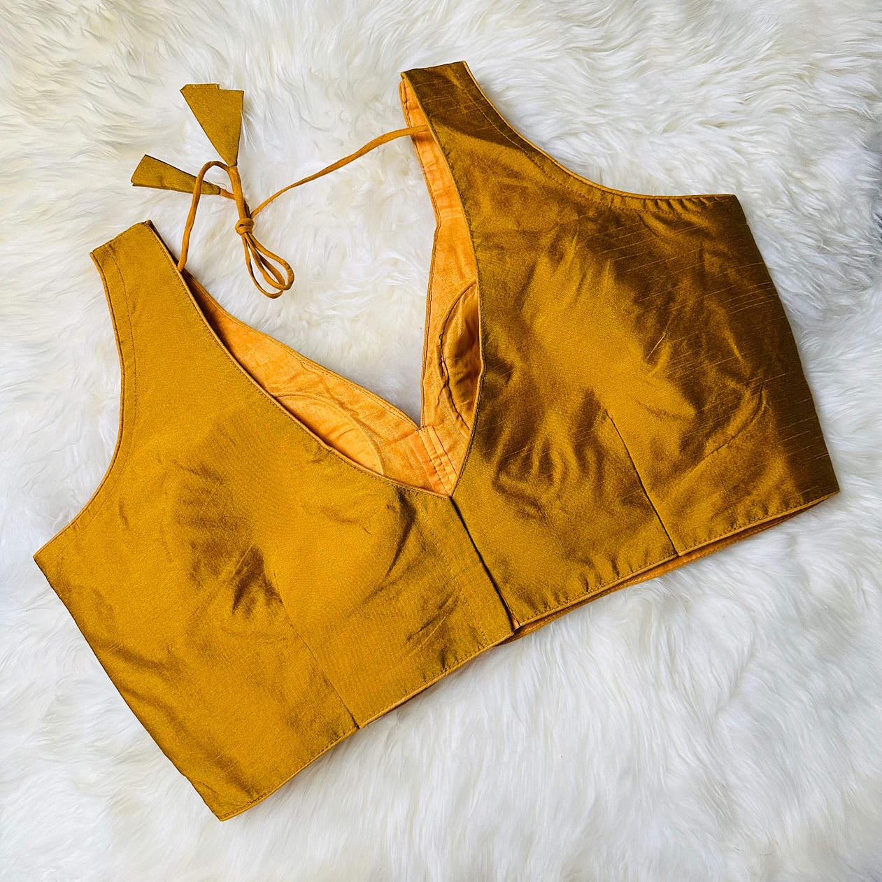 Sunshine Yellow Silk Blouse – Plus Size Perfect Fit (38 to 44) – Bright & Elegant