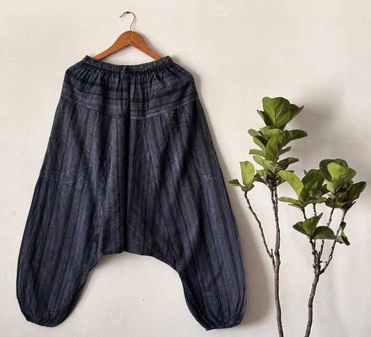 Charcoal Grey Cotton Harem Pants | Relaxed Fit with Modern Style - swadeshsouq.com