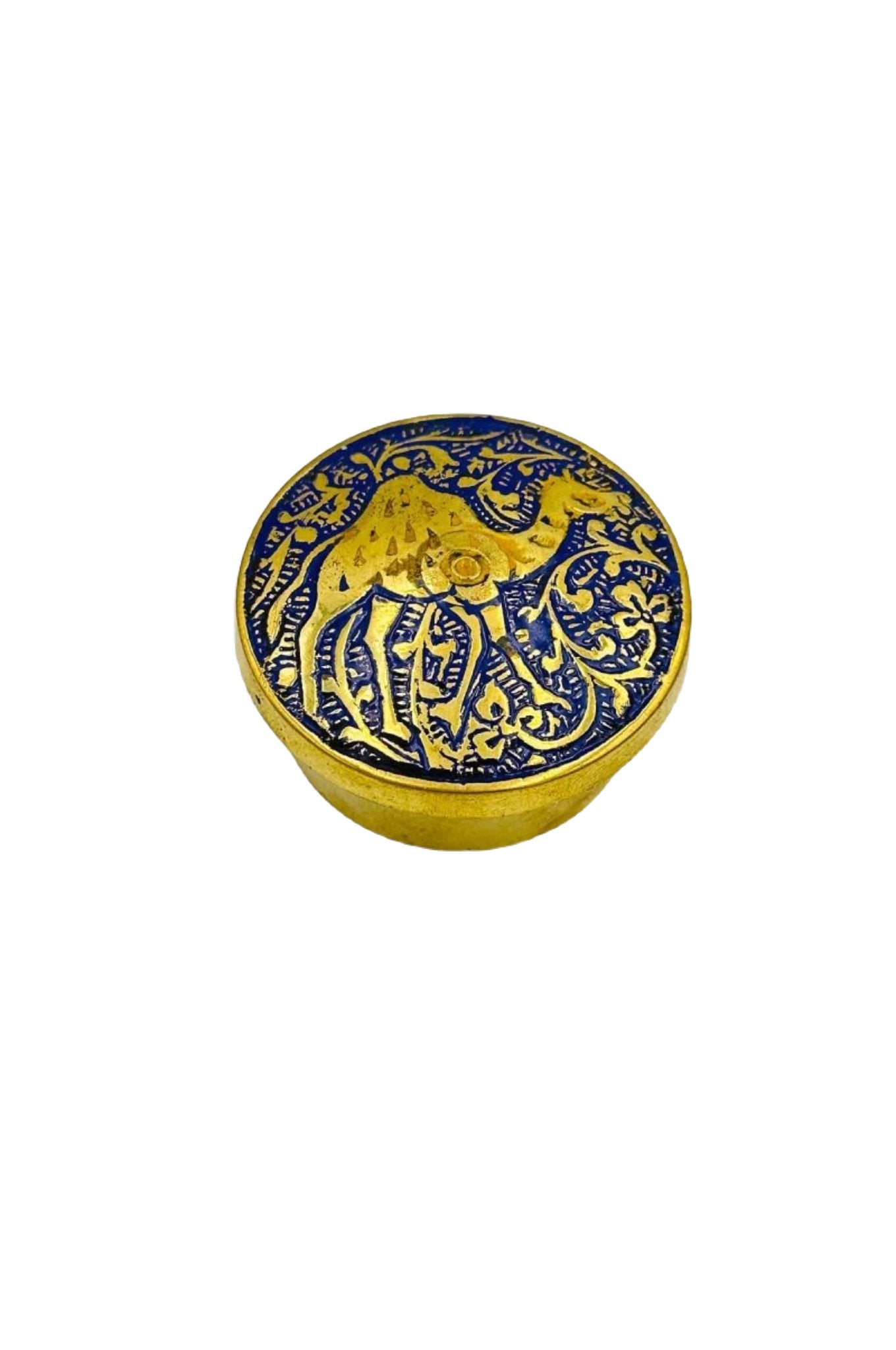 Charming Small Brass Box with Meenakari Camel Design - Perfect for Gifting - swadeshsouq.com