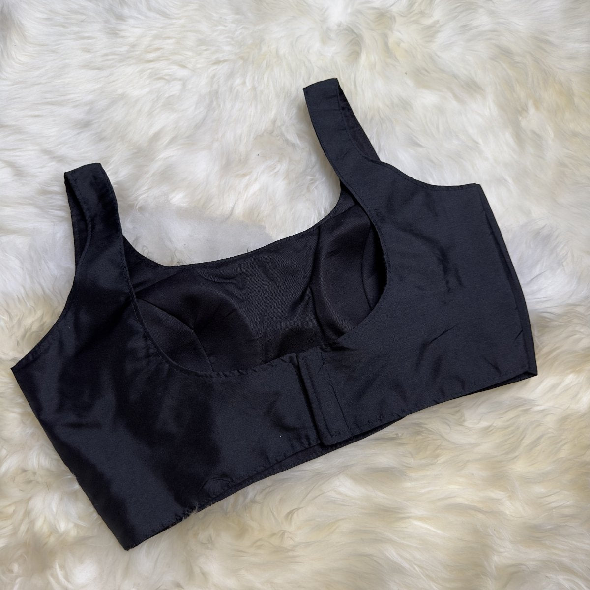 Classic Black Silk Blouse - swadeshsouq.com