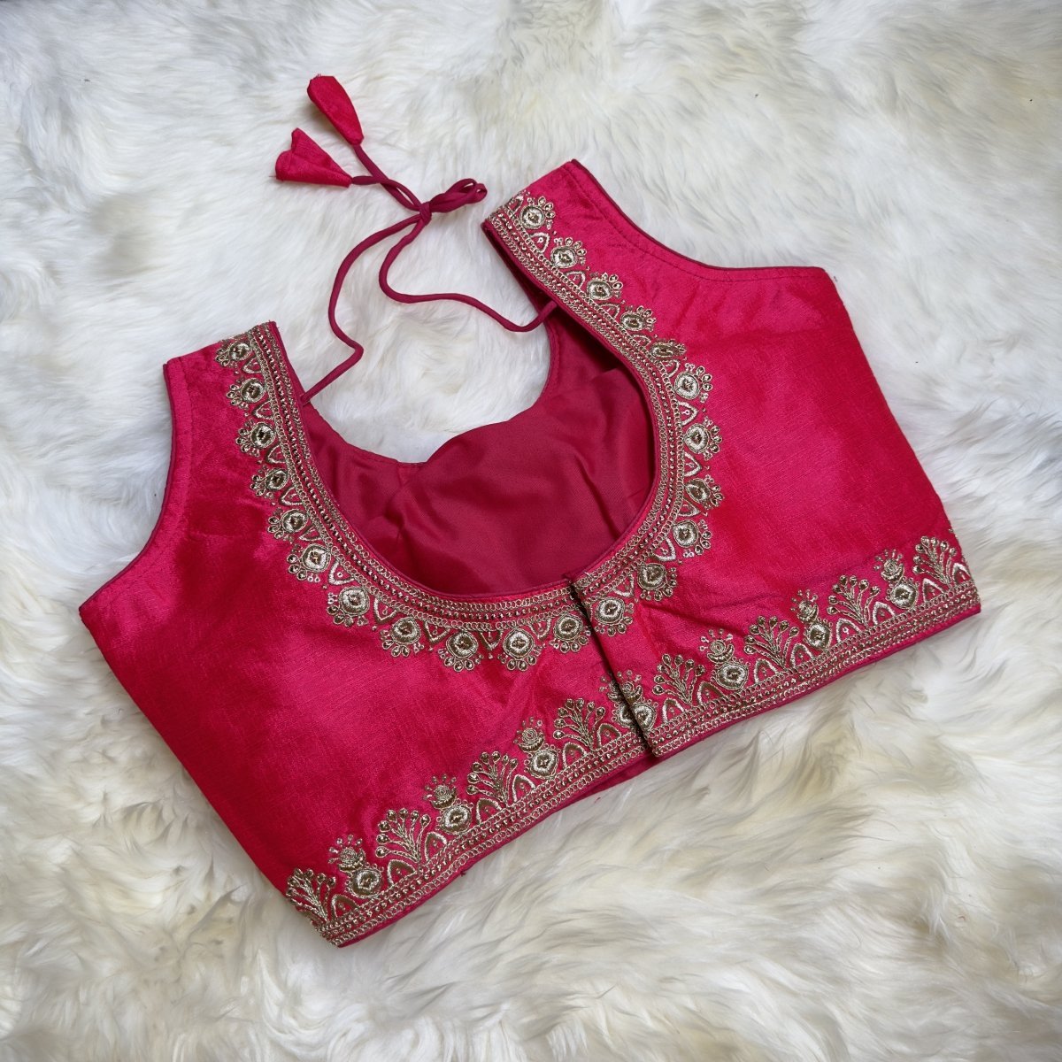 Elegant Pink Blouse with Intricate Embroidery - Perfect for Special Occasions - swadeshsouq.com