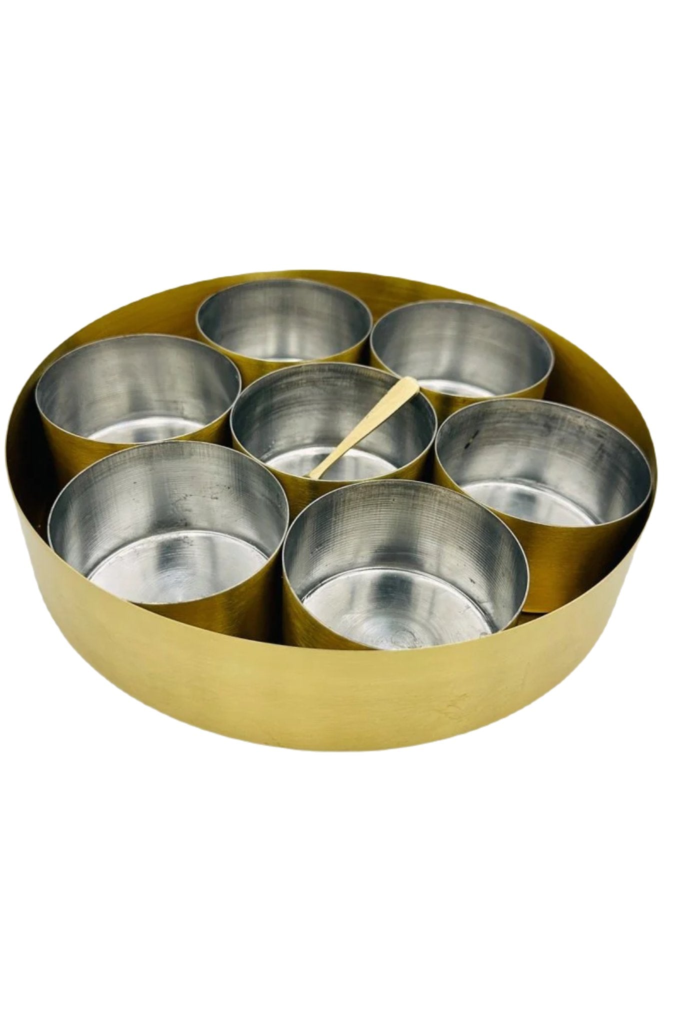 Elegant Pure Brass Spice Box - The Jewel of Your Kitchen - swadeshsouq.com