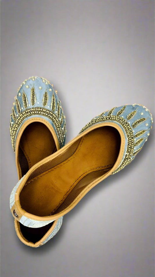 Handcrafted Yellow Embroidered Juttis | Traditional Ethnic Shoes for Women - swadeshsouq.com