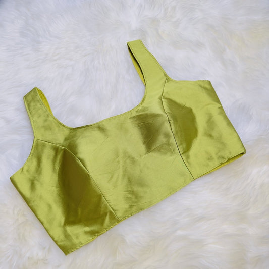 Lime Green Silk Blouse – A Touch of Modern Elegance - swadeshsouq.com
