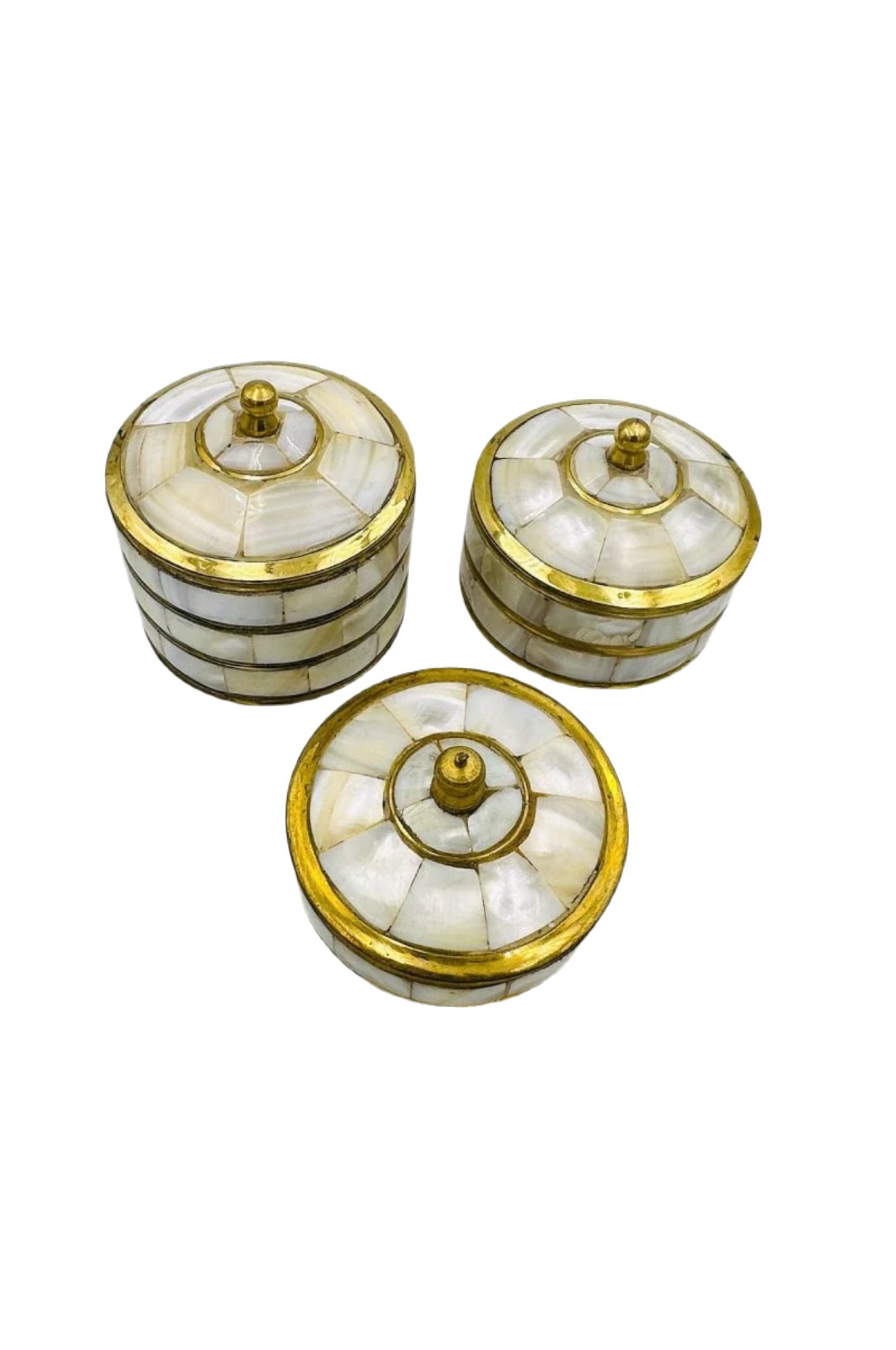 Luxurious Brass Box with Marble Finish - Perfect for Gifting (set of 3) - swadeshsouq.com