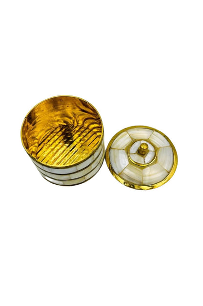 Luxurious Brass Box with Marble Finish - Perfect for Gifting (set of 3) - swadeshsouq.com