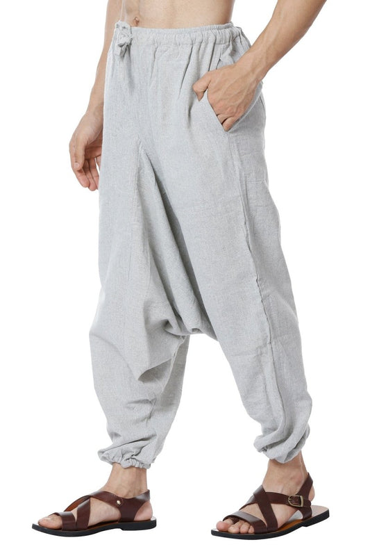 One Size Men's Eco-Friendly Cotton Harem Pants | Fits Waist Size 28 to 36 Inches | - swadeshsouq.com