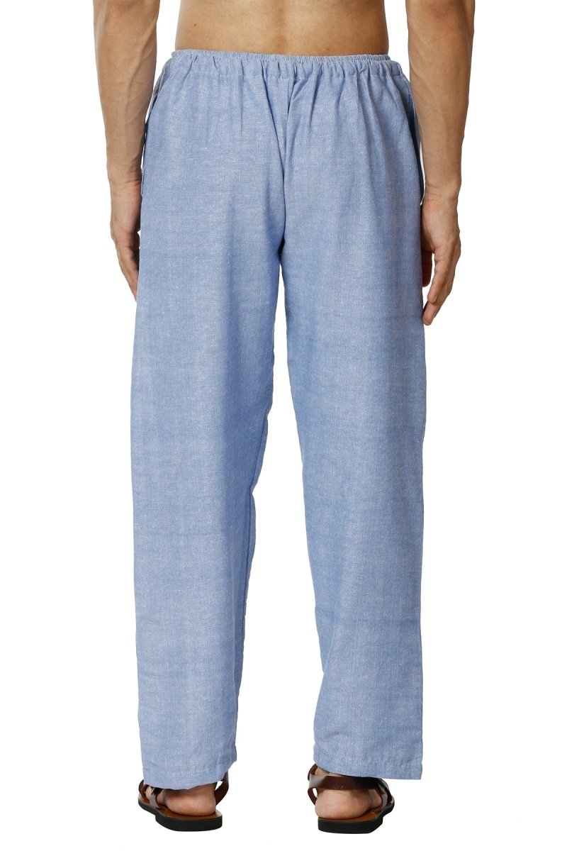 One Size Men's Eco-Friendly Cotton Pyjama | Fits Waist Size 28 to 36 Inches | Lavender - swadeshsouq.com