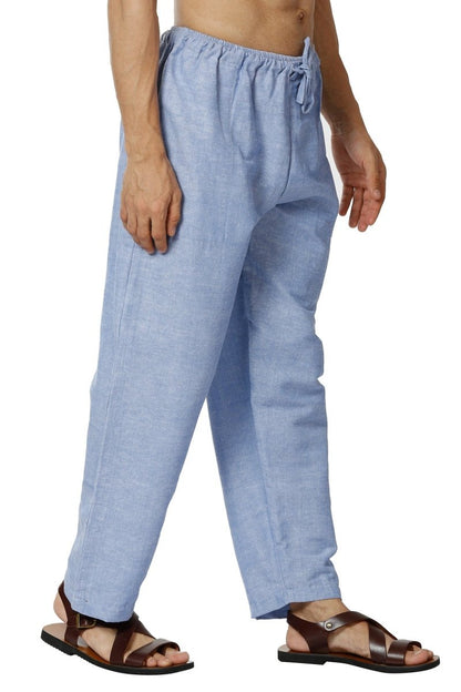 One Size Men's Eco-Friendly Cotton Pyjama | Fits Waist Size 28 to 36 Inches | Lavender - swadeshsouq.com