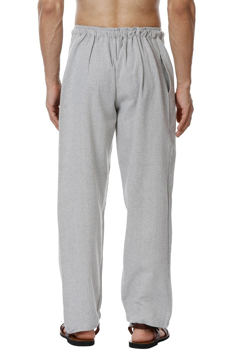 One Size Men's Eco-Friendly Cotton Pyjama | Fits Waist Size 28 to 36 Inches | Melange Grey - swadeshsouq.com