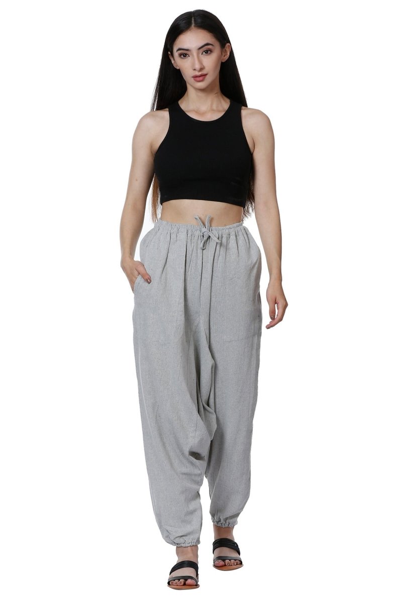 One Size Women's Eco - Friendly Cotton Harem Pants | Fits Waist Size 28 to 36 Inches | - swadeshsouq.com