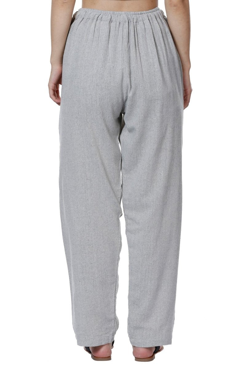 One Size Women's Eco - Friendly Cotton Pyjama | Fits Waist Size 28 to 36 Inches | Melange Grey - swadeshsouq.com