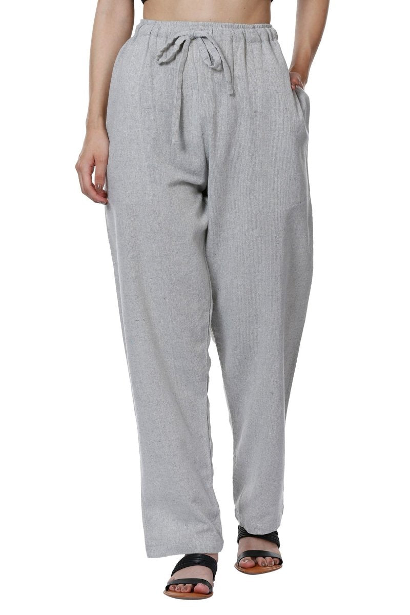 One Size Women's Eco - Friendly Cotton Pyjama | Fits Waist Size 28 to 36 Inches | Melange Grey - swadeshsouq.com