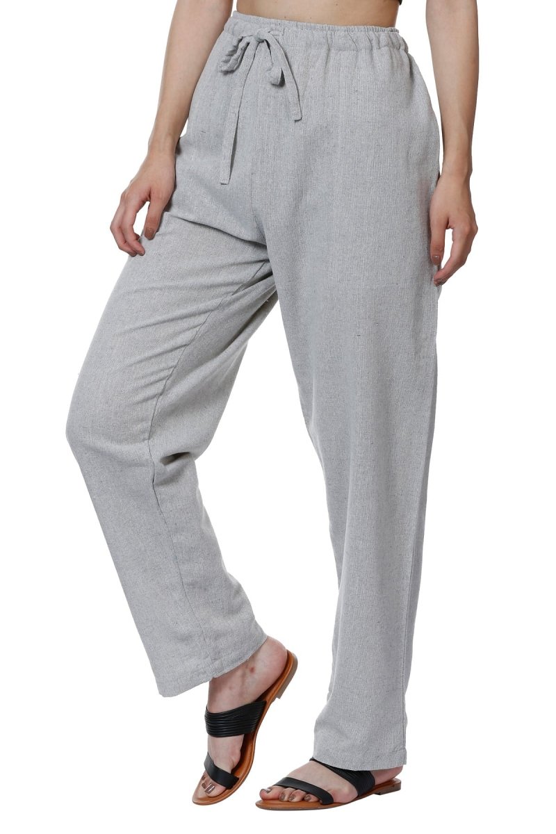 One Size Women's Eco - Friendly Cotton Pyjama | Fits Waist Size 28 to 36 Inches | Melange Grey - swadeshsouq.com