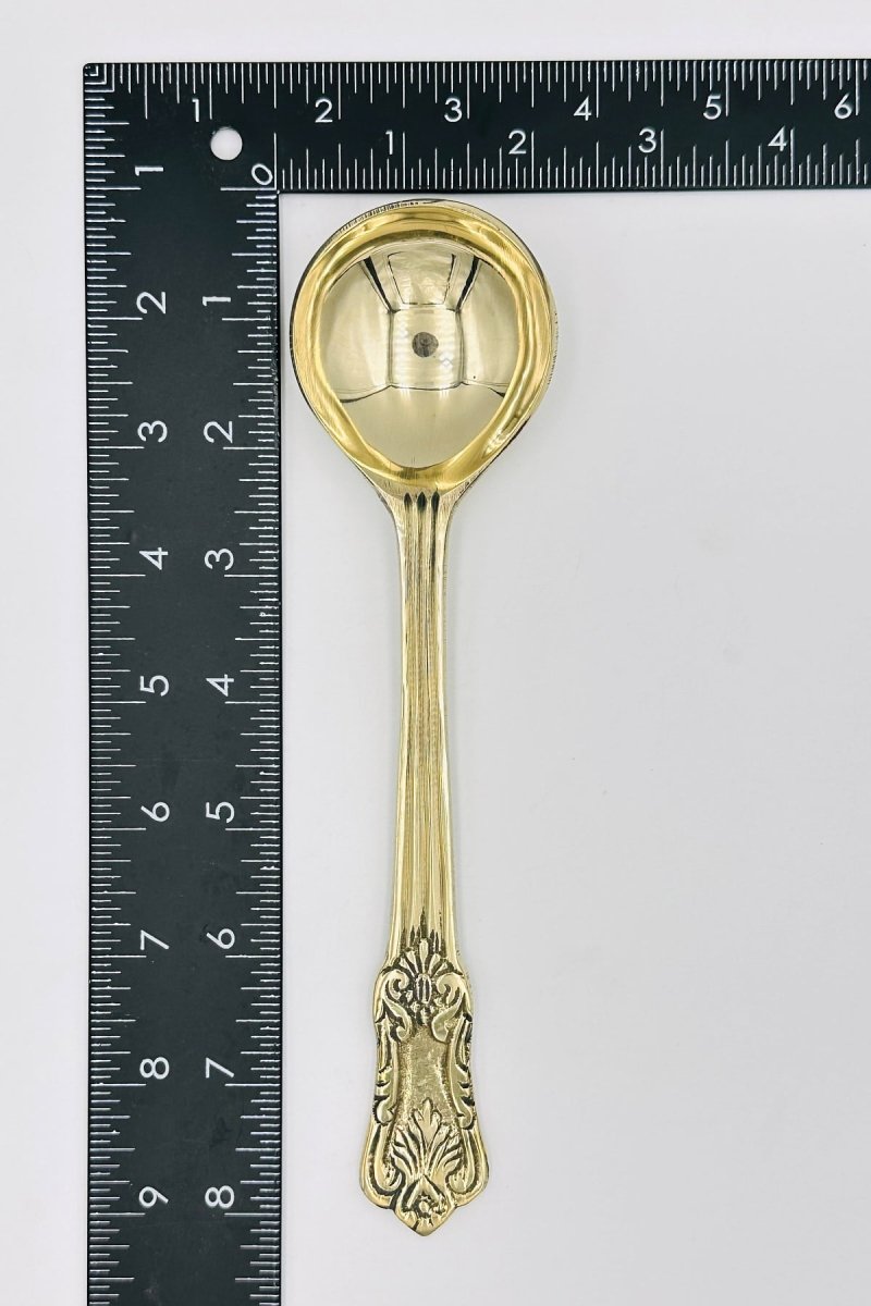 Pure Brass Spoon for Elegant Serving and Dining - swadeshsouq.com