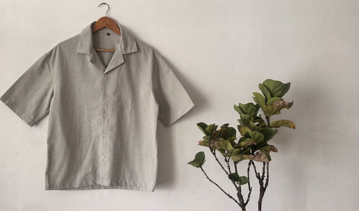 Pure Cotton Casual Shirt | Grey - swadeshsouq.com