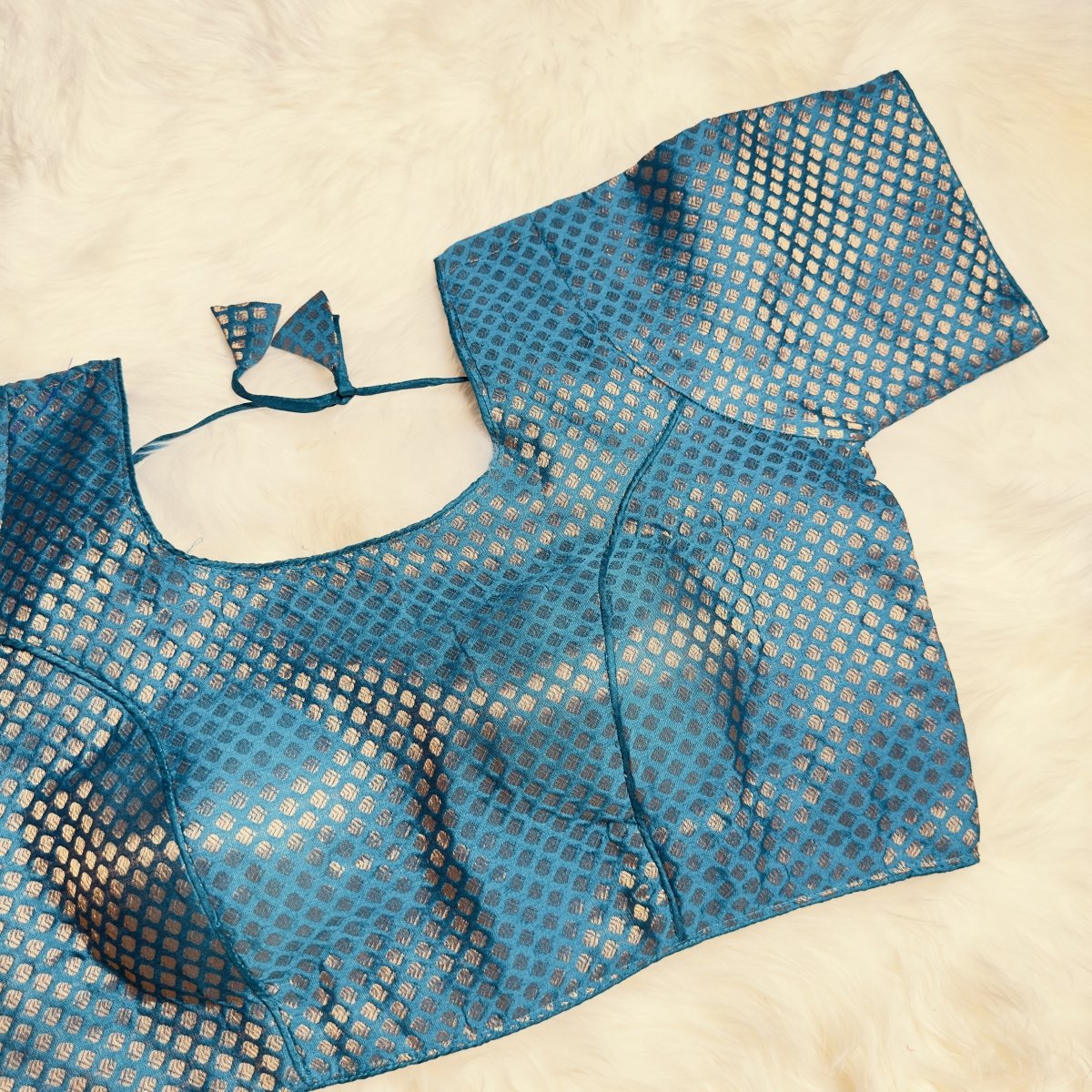 SKY ultraviolet - silk asymmetrical pleated blouse