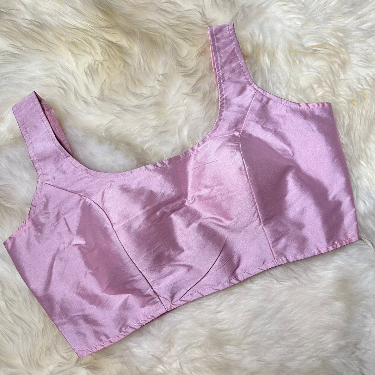 Soft pastel Pink Silk Blouse for Women - swadeshsouq.com