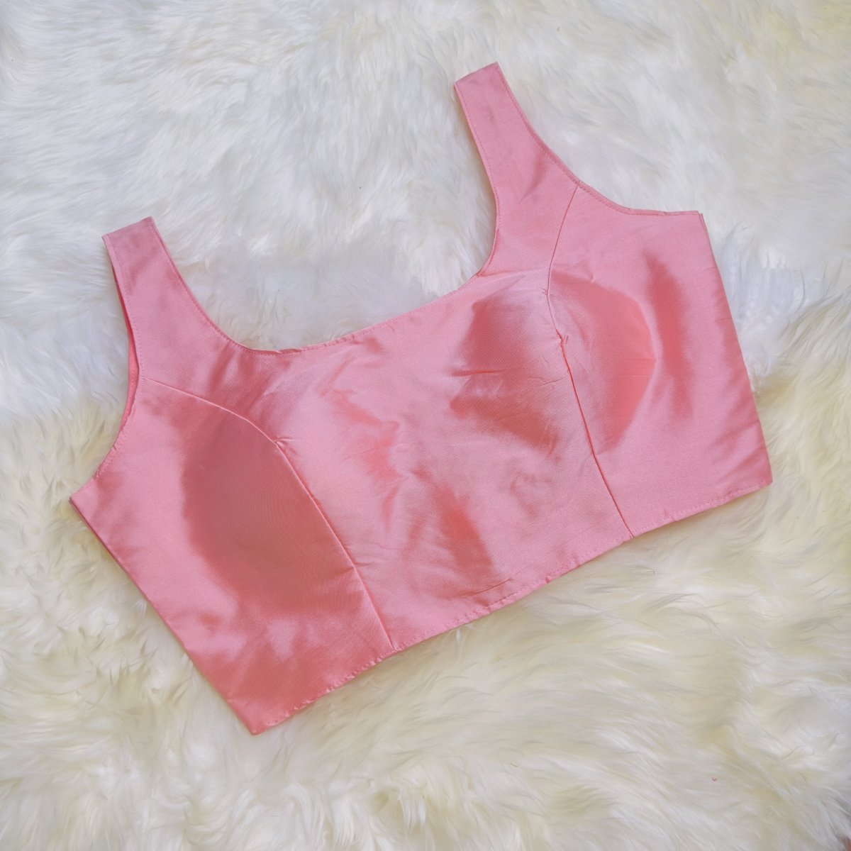 Soft Pink Silk Blouse for Women - swadeshsouq.com