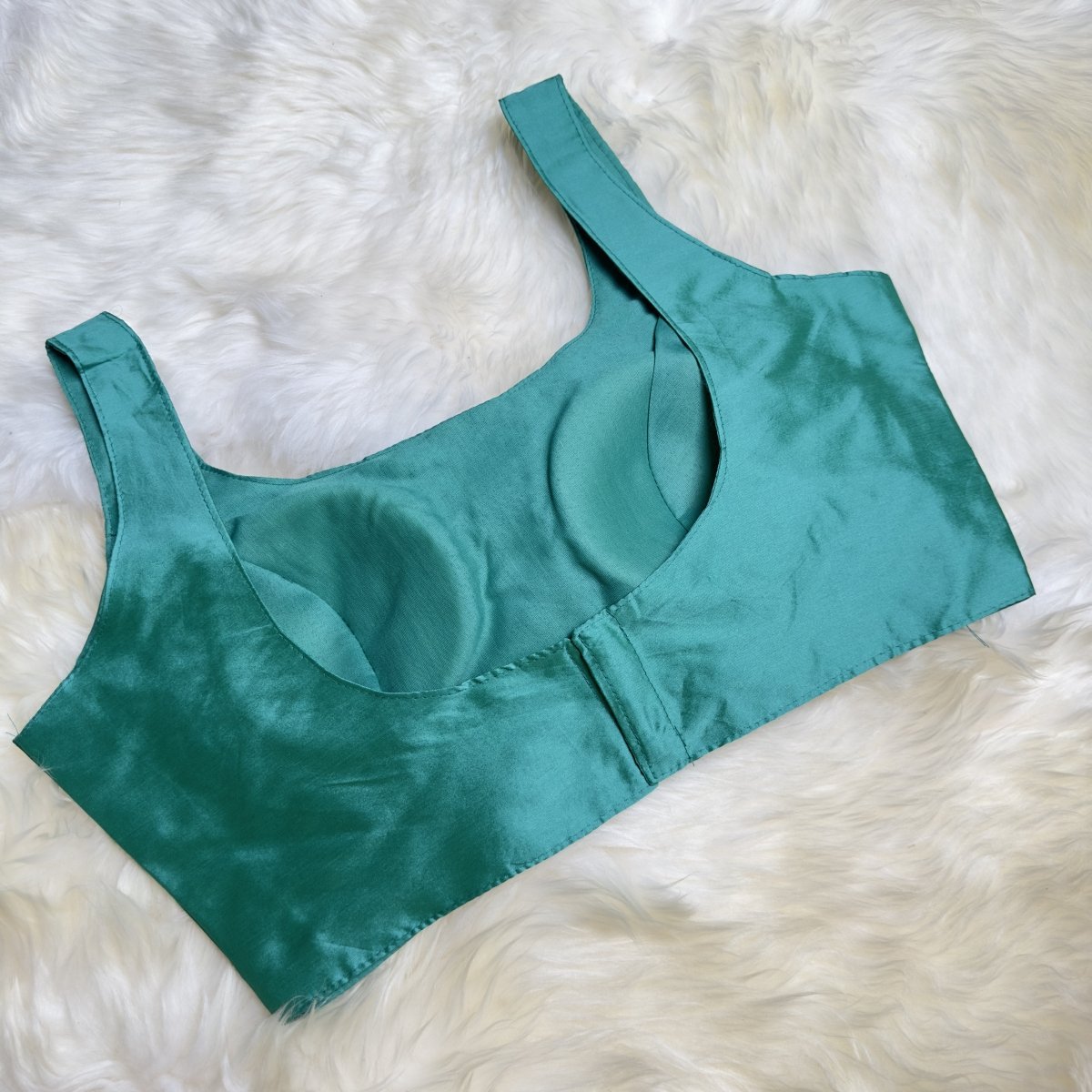 Teal Green Silk Blouse – A Blend of Luxury and Style - swadeshsouq.com