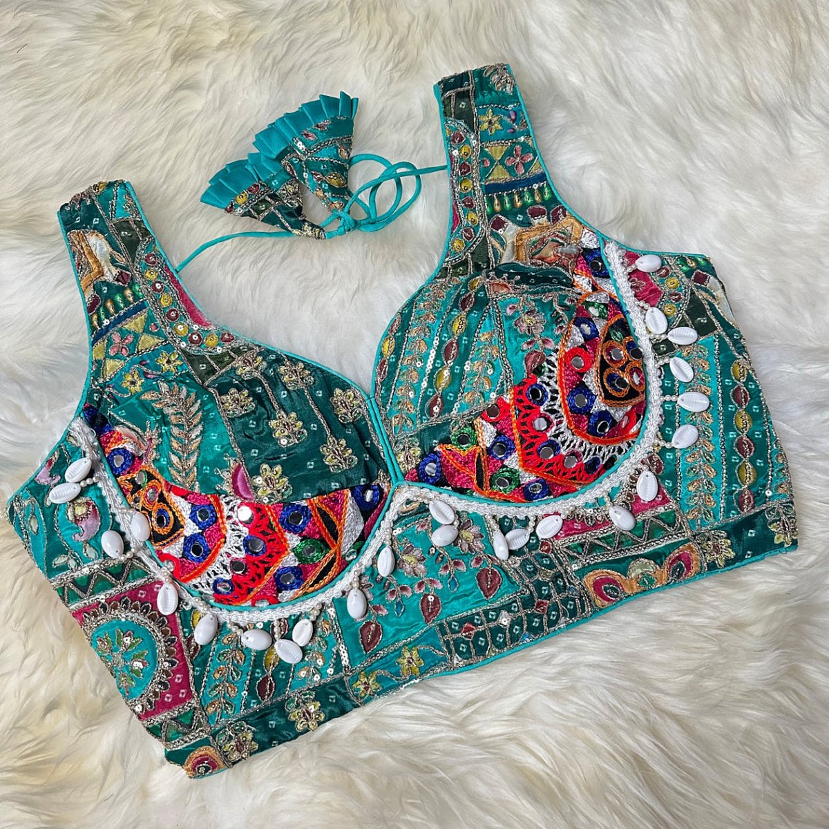 The Coastal Dandiya Blouse: A Bohemian Dream - swadeshsouq.com