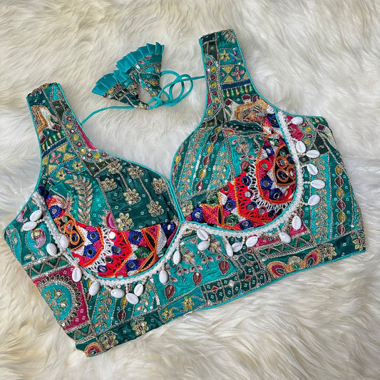 The Coastal Dandiya Blouse: A Bohemian Dream - swadeshsouq.com