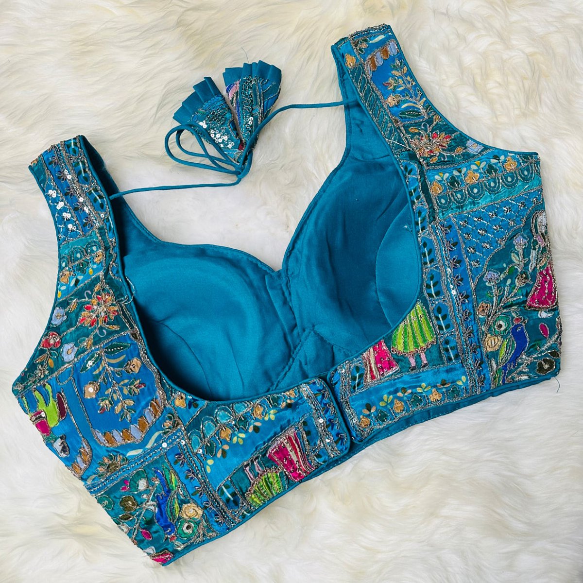 The Teal Treasure Blouse: A Bohemian Jewel - swadeshsouq.com