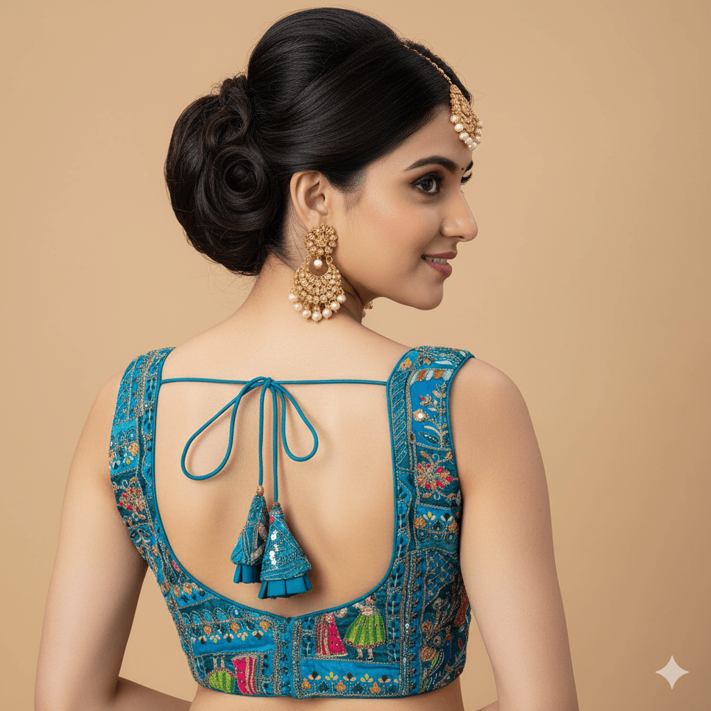 The Teal Treasure Blouse: A Bohemian Jewel - swadeshsouq.com