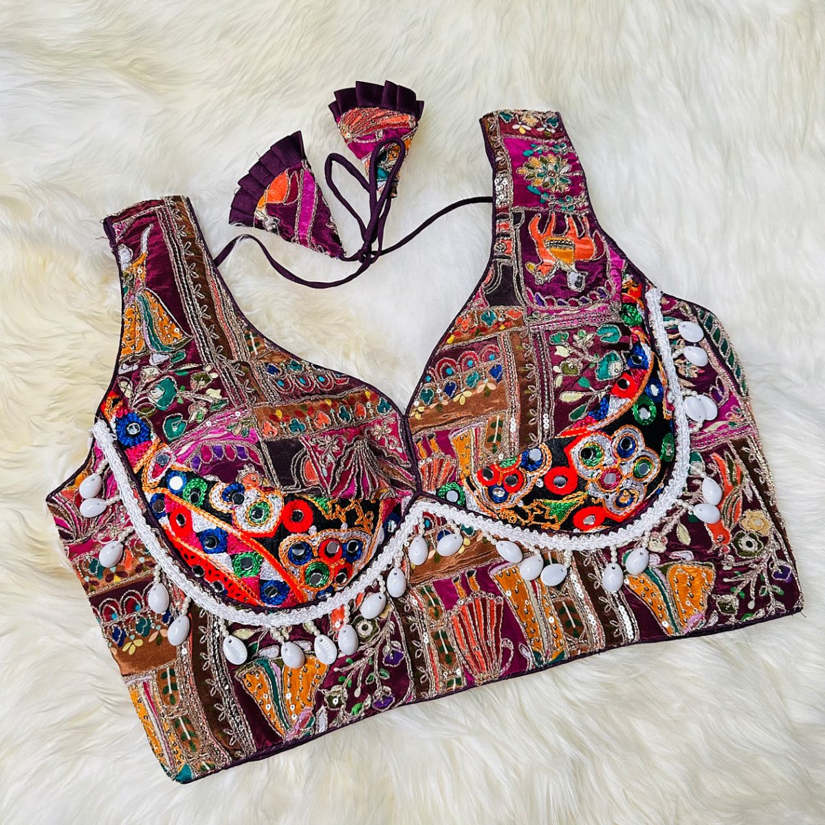 The Wine Blossom Blouse: A Rajasthani Dream - swadeshsouq.com