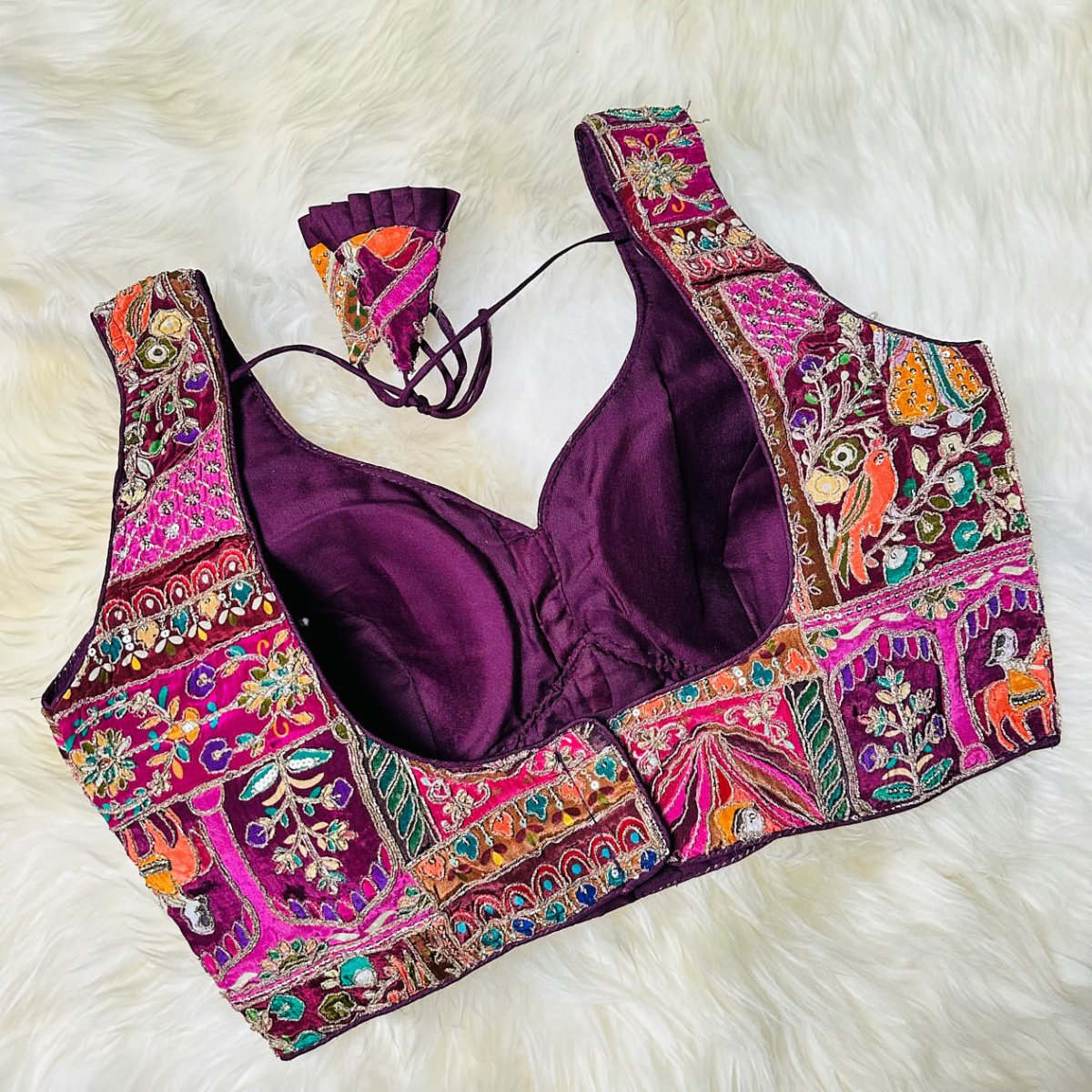 The Wine Blossom Blouse: A Rajasthani Dream - swadeshsouq.com