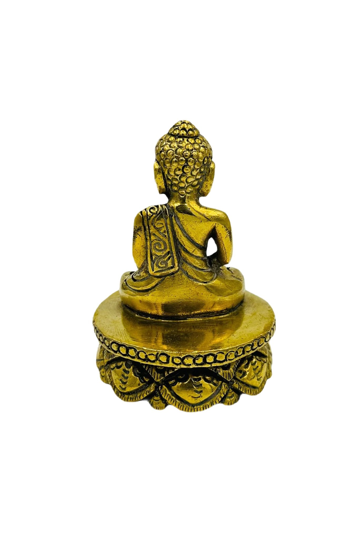 Antique Brass Buddha Idol - swadeshsouq.com