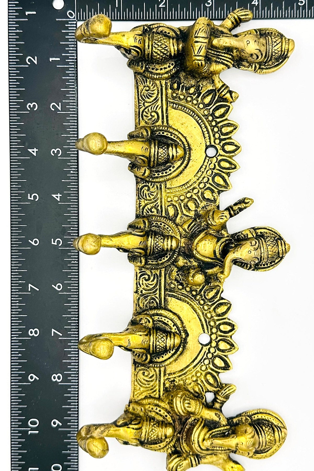 Antique Brass Dancing Ganesh Cloth Hanger - swadeshsouq.com