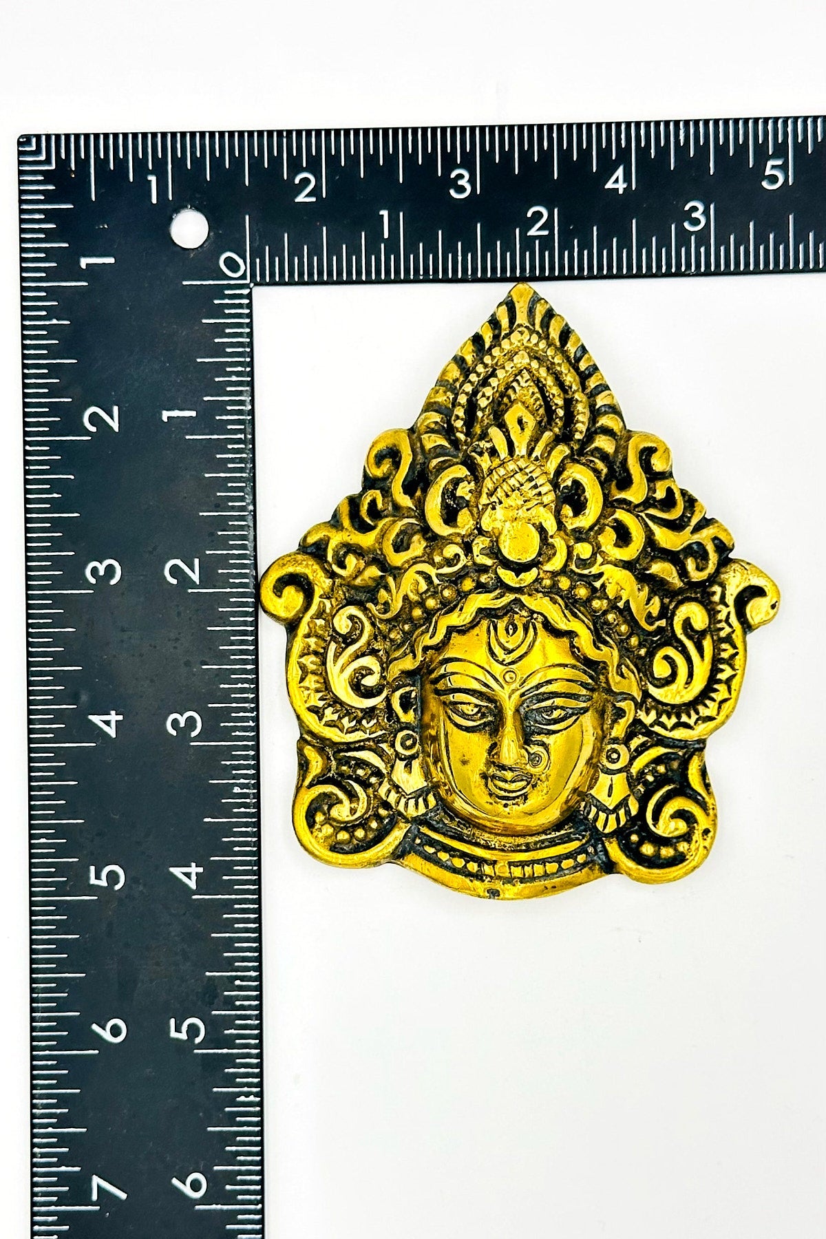 Antique Brass Durga Ma Face – A Majestic Symbol of Empowerment - swadeshsouq.com