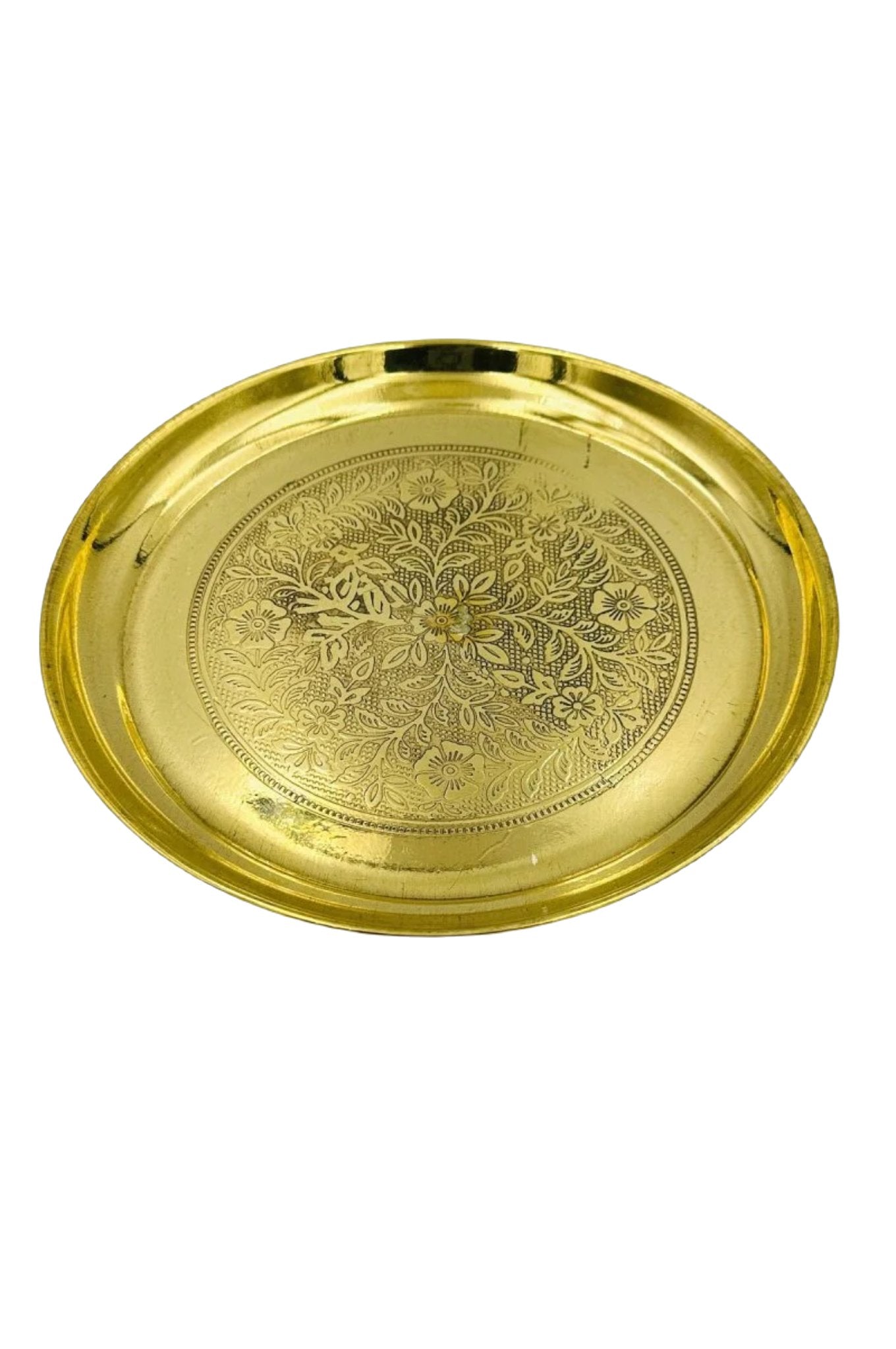 Antique-Finish Nagas Plate in Pure Brass - swadeshsouq.com