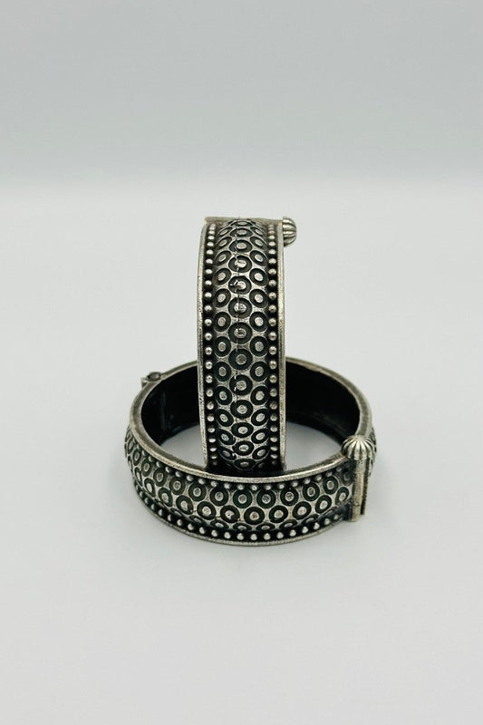 Antique Finish Oxidized Silver Bangles for an Impressively Timeless Look - swadeshsouq.com