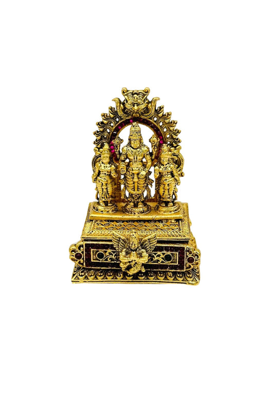 Balaji Brass Kumkum Box with Nagas Craftsmanship - swadeshsouq.com