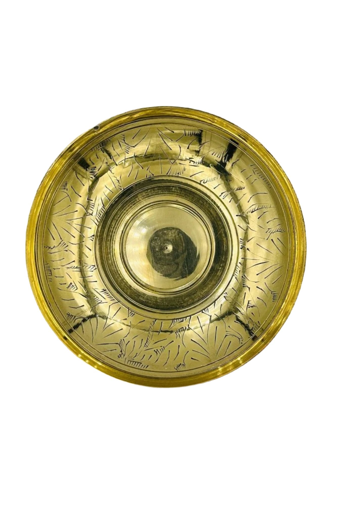 Brass Cup and Saucer Set with Exquisite Design - swadeshsouq.com