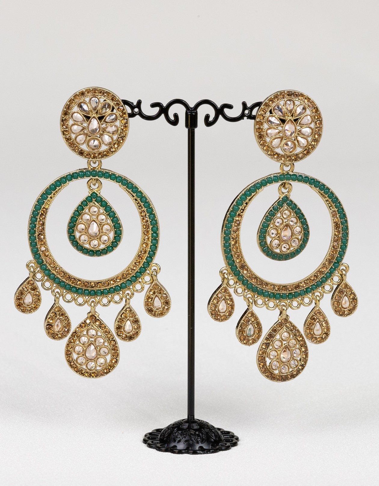 Dazzling Danglers with Gold Embrace - swadeshsouq.com