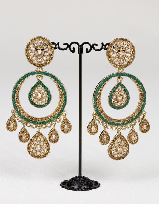 Dazzling Danglers with Gold Embrace - swadeshsouq.com