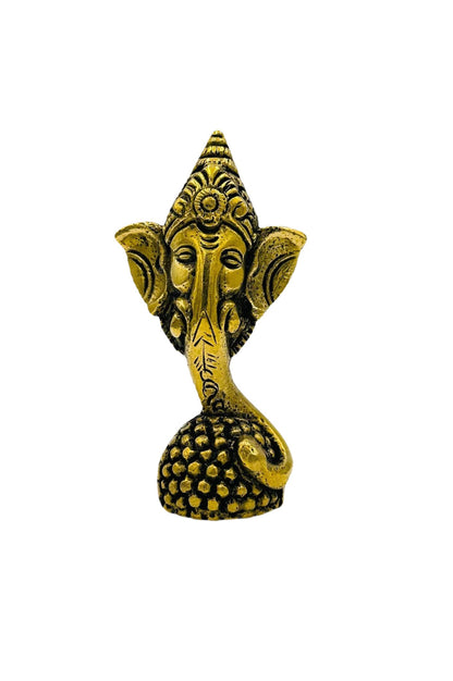 Divine Brass Ganesh on Laddu Paperweight - swadeshsouq.com