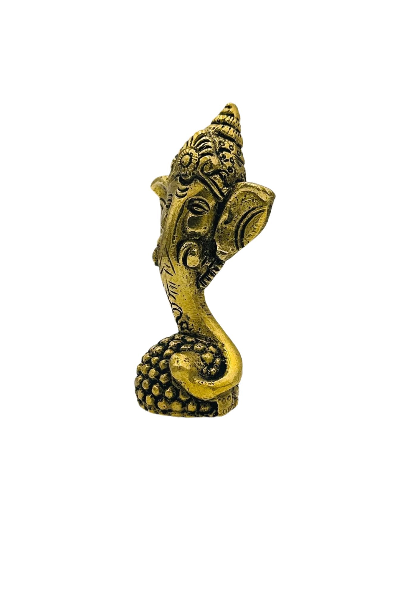 Divine Brass Ganesh on Laddu Paperweight - swadeshsouq.com