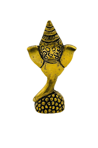 Divine Brass Ganesh on Laddu Paperweight - swadeshsouq.com