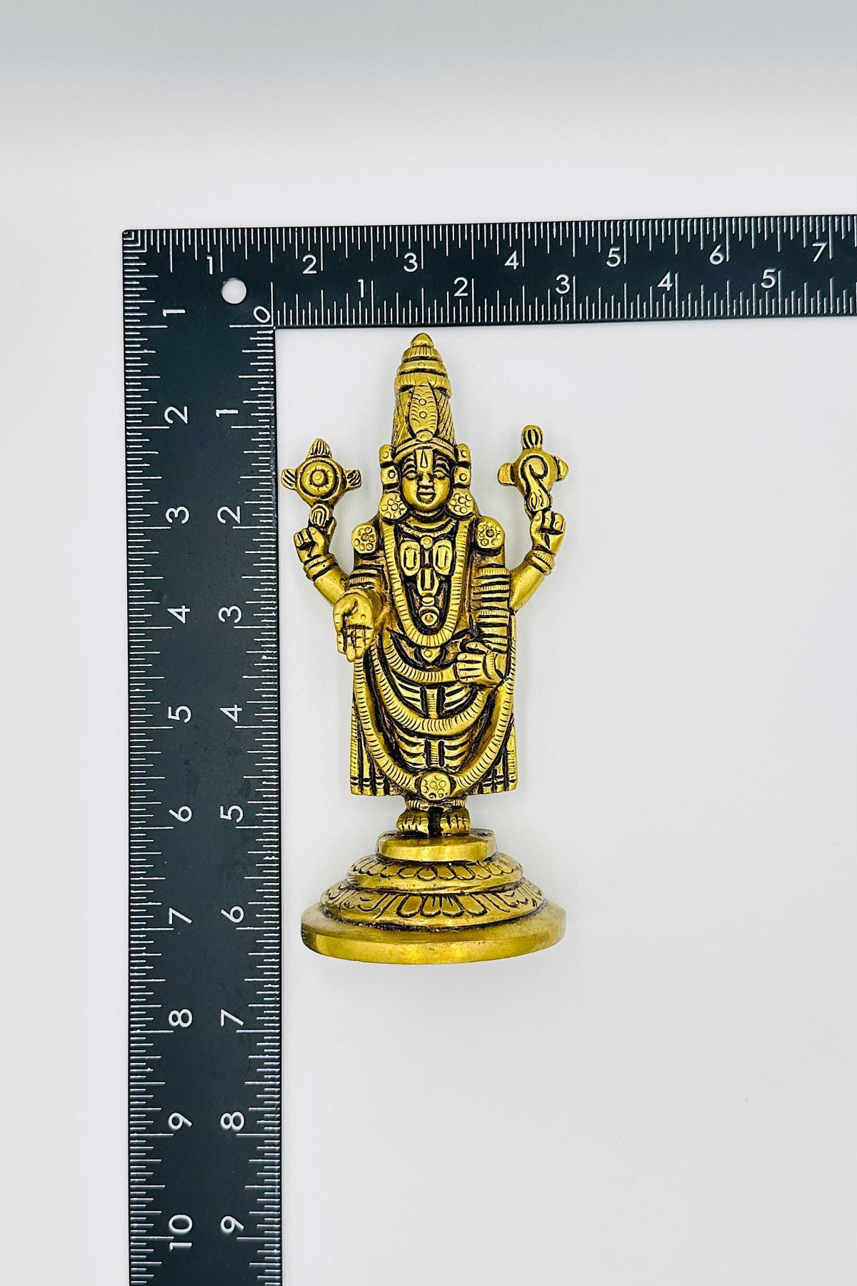 Divine Venkateshwara Idol in Pure Brass: Artisanal Excellence - swadeshsouq.com