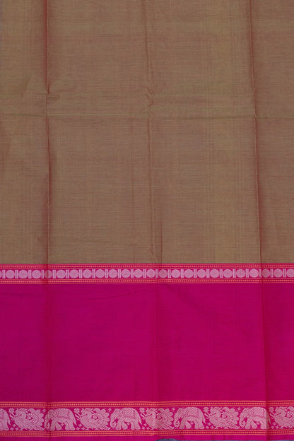 Dual-Toned Mustard Green & Pink Majesty with Heritage Weaves - swadeshsouq.com