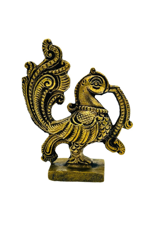 Elegant Brass Peacock Paperweight: A Fusion of Artistry and Function - swadeshsouq.com