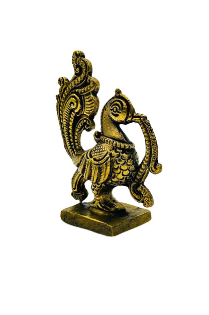 Elegant Brass Peacock Paperweight: A Fusion of Artistry and Function - swadeshsouq.com