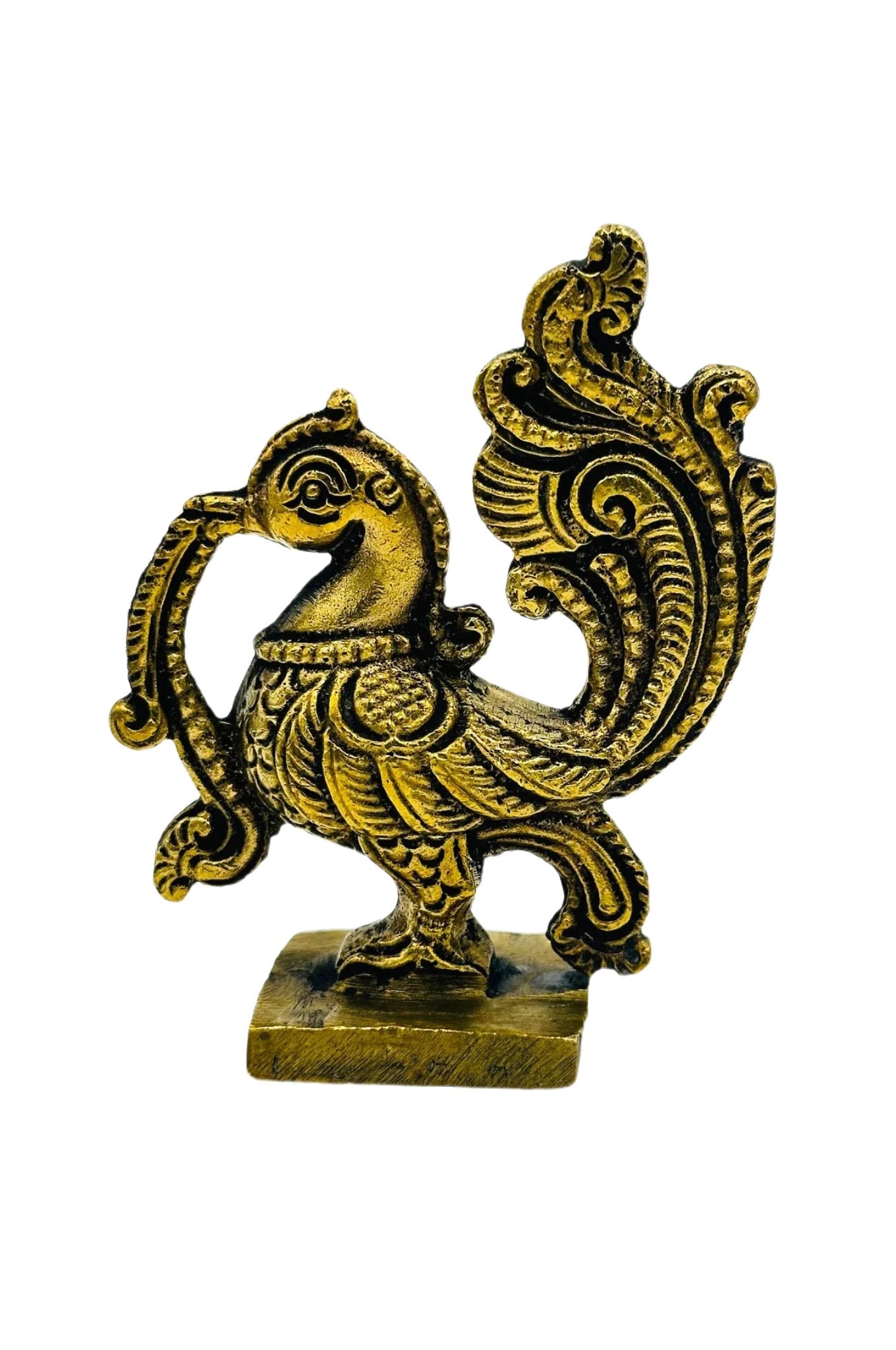 Elegant Brass Peacock Paperweight: A Fusion of Artistry and Function - swadeshsouq.com