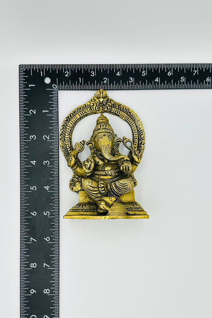 Elegant Handmade Brass Ganesh Idol - swadeshsouq.com