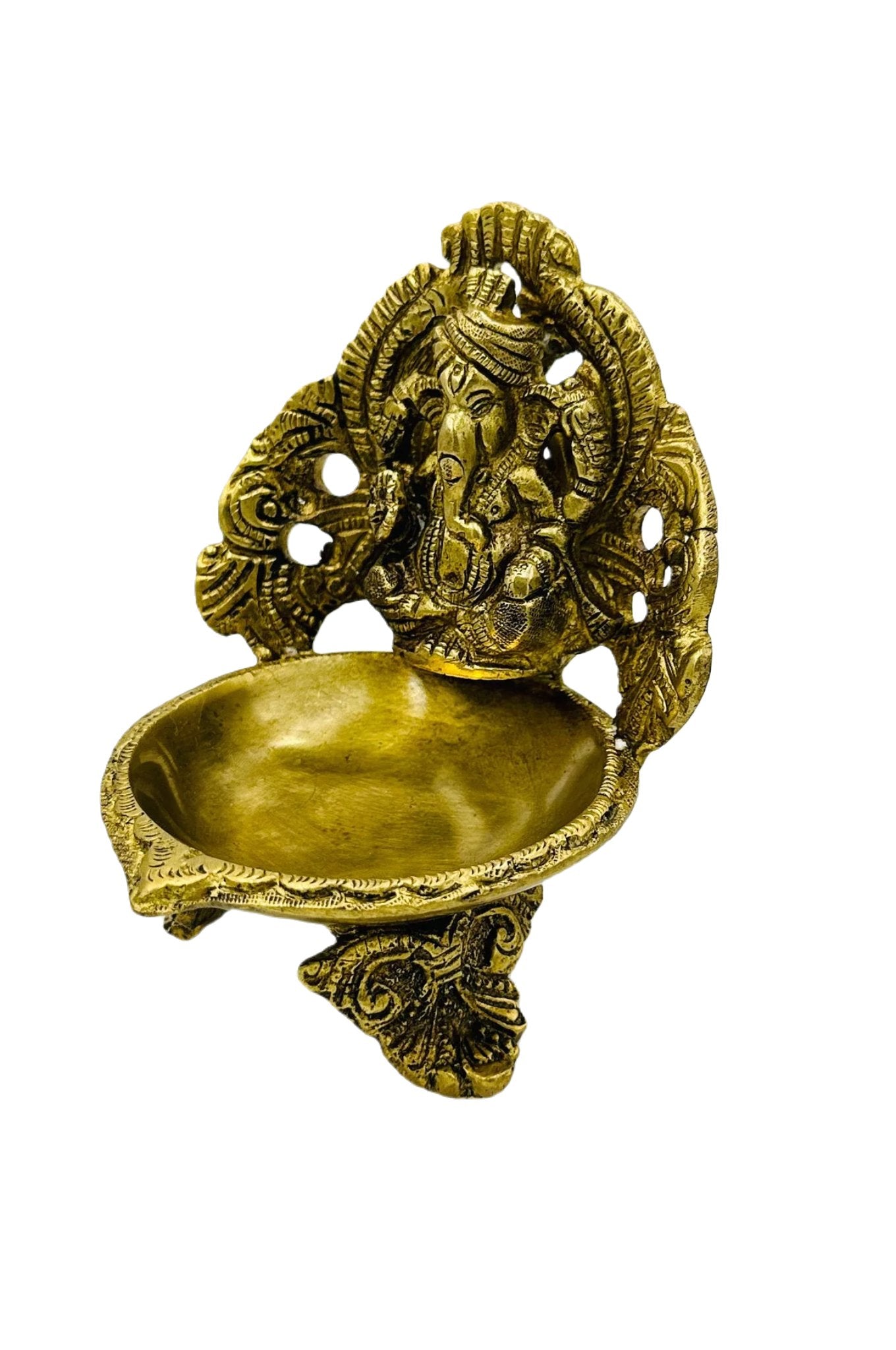 Elegant Lakshmi-Ganesh Naga Diya Set - swadeshsouq.com